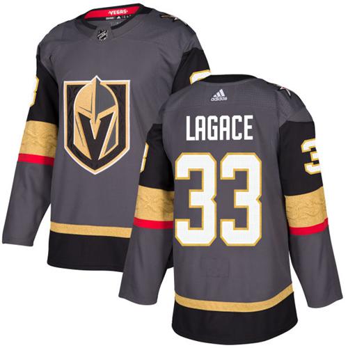 Adidas Golden Vegas Golden Knights #33 Maxime Lagace Grey Home Authentic Stitched Jersey Men's
