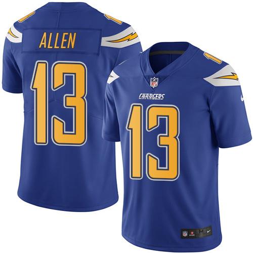 Chargers #13 Keenan Allen Electric Blue Men's Stitched Limited Rush Jersey