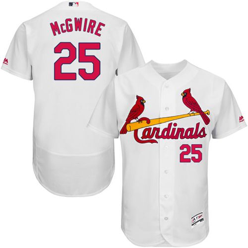 St.Louis Cardinals #25 Mark McGwire White Flexbase Authentic Collection Stitched Jersey Men's