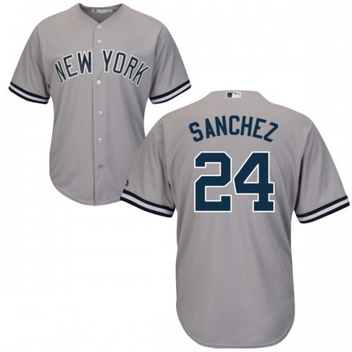 New York Yankees #24 Gary Sanchez Grey Road Stitched Youth Jersey Youth