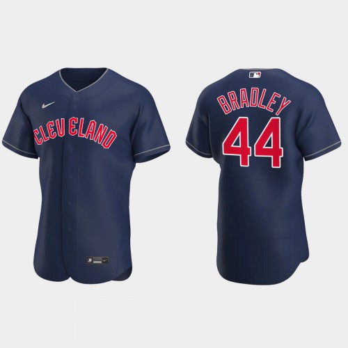 Cleveland Guardians #44 Bobby Bradley Men's 2022 Authentic Alternate Stitched Jersey - Navy Men's