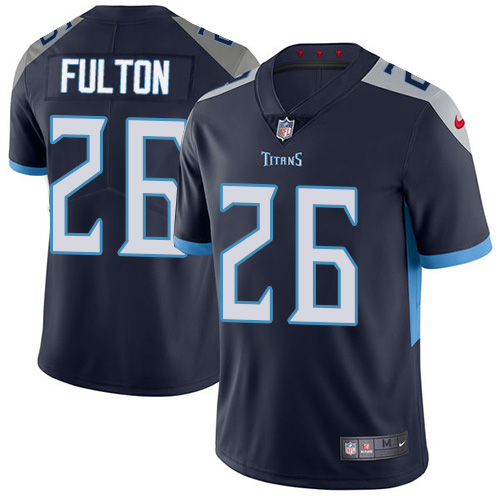 Tennessee Titans #26 Kristian Fulton Navy Blue Team Color Men's Stitched Vapor Untouchable Limited Jersey Men's