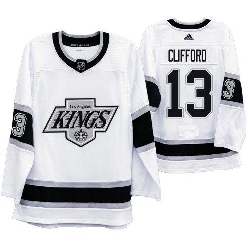 Los Angeles Los Angeles Kings #13 Kyle Clifford Men's Adidas 2019-20 Heritage White Throwback 90s Jersey Men's