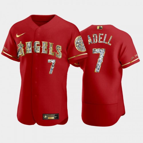 Los Angeles Los Angeles Angels #7 Jo Adell Men's Diamond Edition Jersey - Red Men's