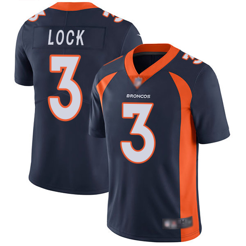 Denver Broncos #3 Drew Lock Navy Blue Alternate Men's Stitched Vapor Untouchable Limited Jersey Men's