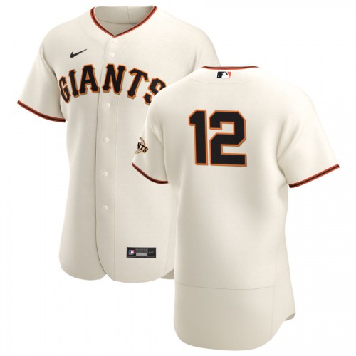 San Francisco San Francisco Giants #12 Alex Dickerson Men's Cream Home 2020 Authentic Player Jersey Men's