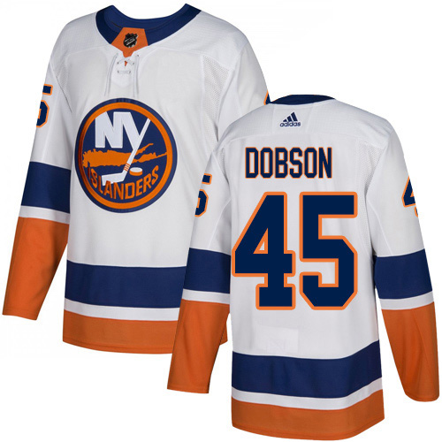 Adidas New York Islanders #45 Noah Dobson White Road Authentic Stitched Youth Jersey Youth