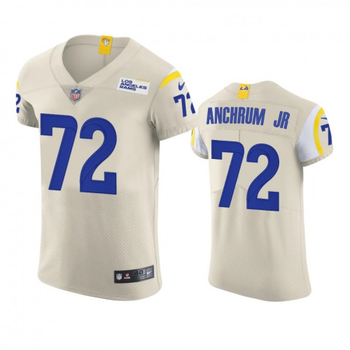 Los Angeles Los Angeles Rams #72 Tremayne Anchrum Jr. Men's Vapor Elite Player Jersey - Bone Men's