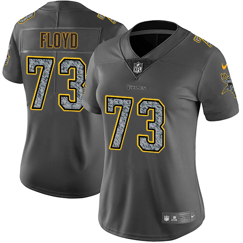 Minnesota Vikings #73 Sharrif Floyd Gray Static Women's Stitched Vapor Untouchable Limited Jersey Womens