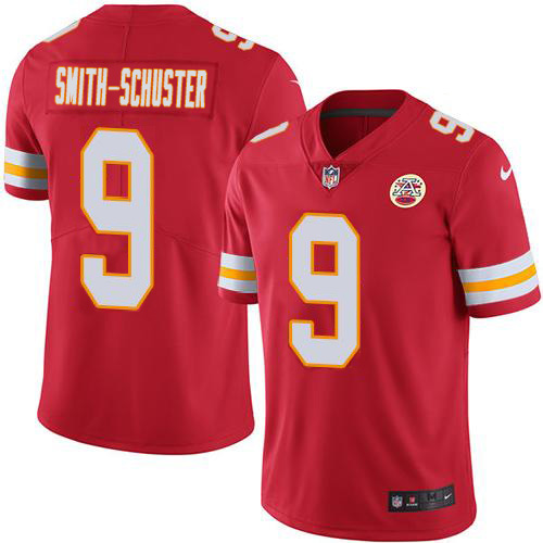 Chiefs #9 JuJu Smith-Schuster Red Team Color Men's Stitched Vapor Untouchable Limited Jersey