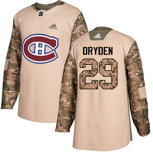 Adidas Montreal Canadiens #29 Ken Dryden Camo Authentic 2017 Veterans Day Stitched Jersey Men's