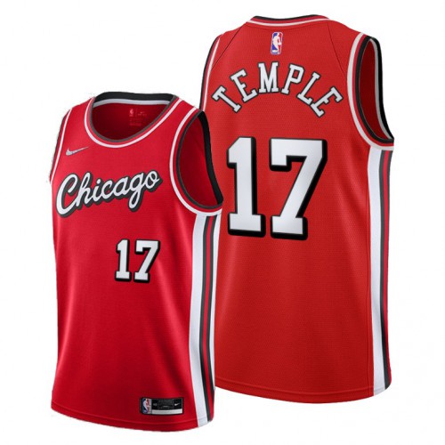 Chicago Chicago Bulls #17 Garrett Temple Mens 2021-22 City Edition Red Jersey Mens