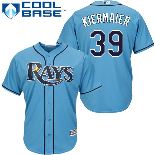 Tampa Bay Rays #39 Kevin Kiermaier Light Blue Cool Base Stitched Youth Jersey Youth