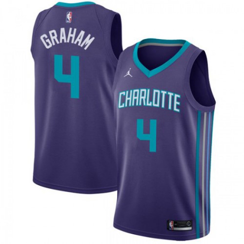 Charlotte Hornets #4 Devonte Graham Purple Womens Jordan Swingman Statement Edition Jersey Womens