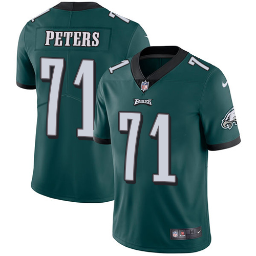 Philadelphia Eagles #71 Jason Peters Midnight Green Team Color Youth Stitched Vapor Untouchable Limited Jersey Youth