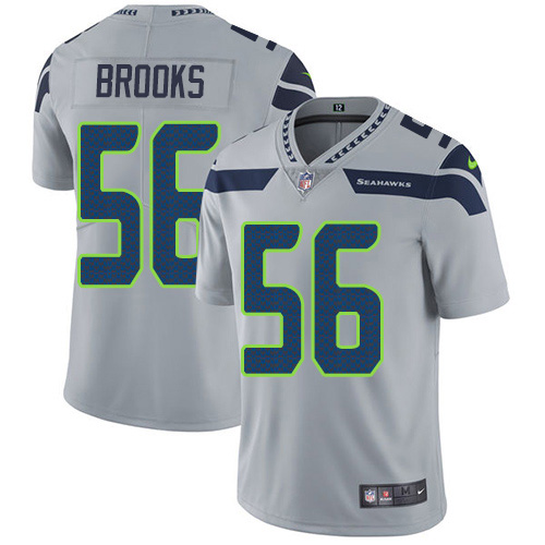 Seattle Seahawks #56 Jordyn Brooks Grey Alternate Youth Stitched Vapor Untouchable Limited Jersey Youth