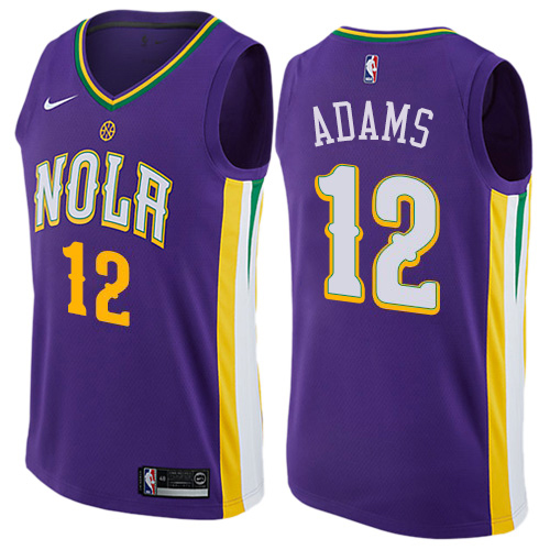 New Orleans Pelicans #12 Steven Adams Purple Swingman City Edition Jersey Mens