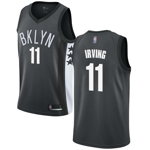 Brooklyn Nets #11 Kyrie Irving Gray Swingman Statement Edition Jersey Mens