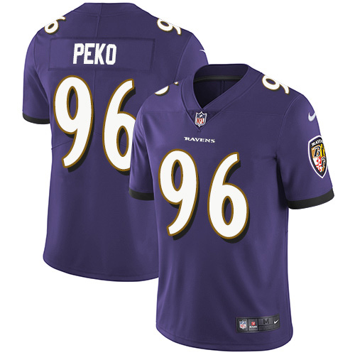 Baltimore Ravens #96 Domata Peko Sr Purple Team Color Men's Stitched Vapor Untouchable Limited Jersey Men's