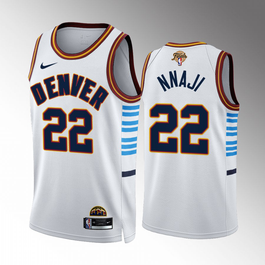 Denver Nuggets #22 Zeke Nnaji White 2023 Finals Patch City Edition Jersey