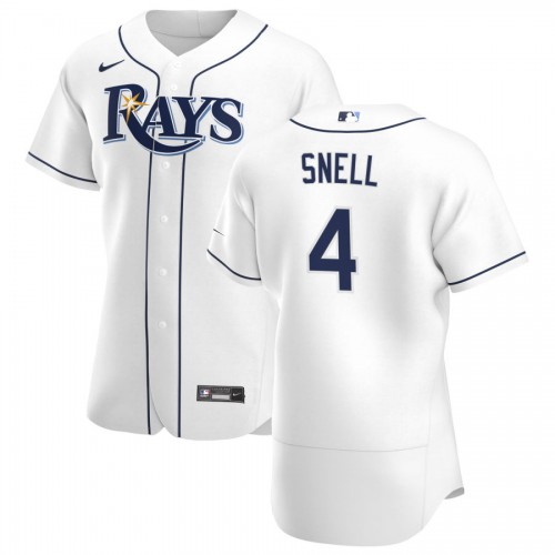 Tampa Bay Tampa Bay Rays #4 Blake Snell Men's White Home 2020 Authentic Player Jersey Men's