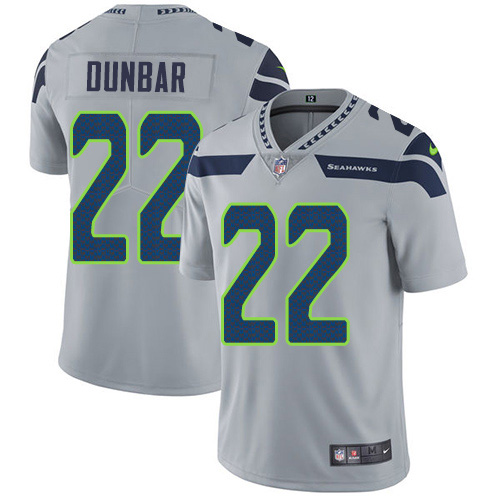 Seattle Seahawks #22 Quinton Dur Grey Alternate Men's Stitched Vapor Untouchable Limited Jersey Men's