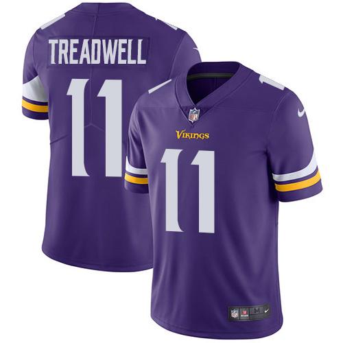 Minnesota Vikings #11 Laquon Treadwell Purple Team Color Youth Stitched Vapor Untouchable Limited Jersey Youth