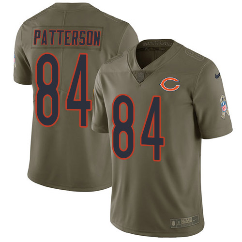 Chicago Bears #84 Cordarrelle Patterson Olive Men's Stitched Limited 2017 Salute To Service Jersey Men's