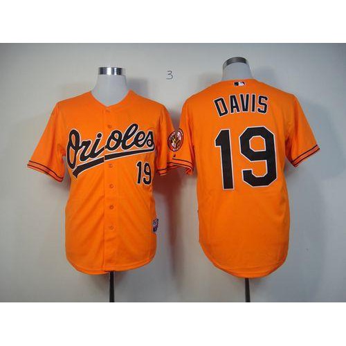 Baltimore Orioles #19 Chris Davis Orange Cool Base Stitched Jersey Men's