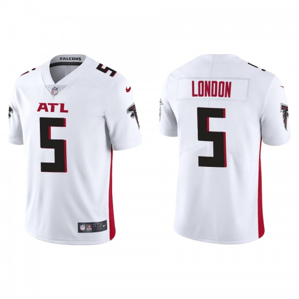 Men's Atlanta Falcons #5 Drake London White Vapor Untouchable Limited Stitched Jersey