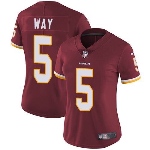 Washington Commanders #5 Tress Way Burgundy Team Color Women's Stitched Vapor Untouchable Limited Jersey Womens