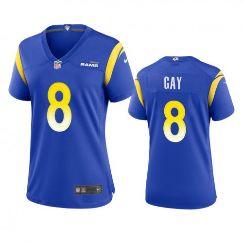 Los Angeles Los Angeles Rams #8 Matt Gay Women's Game Jersey - Royal Womens