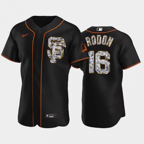 San Francisco San Francisco Giants #16 Carlos Rodon Men's Diamond Edition Jersey - Black Men's