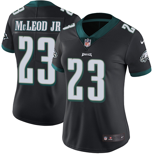 Philadelphia Eagles #23 Rodney McLeod Jr Black Alternate Women's Stitched Vapor Untouchable Limited Jersey Womens
