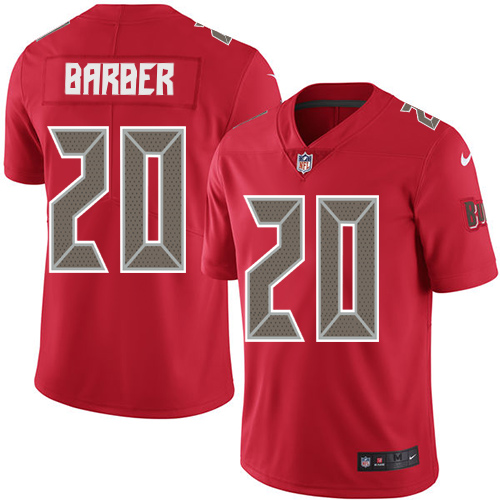 Tampa Bay Buccaneers #20 Ronde Barber Red Men's Stitched Limited Rush Jersey Men's