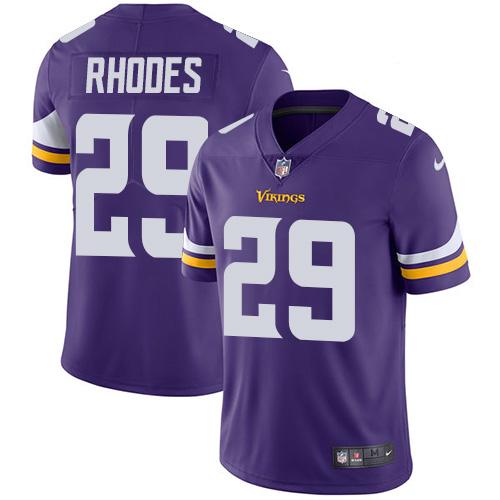 Minnesota Vikings #29 Xavier Rhodes Purple Team Color Youth Stitched Vapor Untouchable Limited Jersey Youth