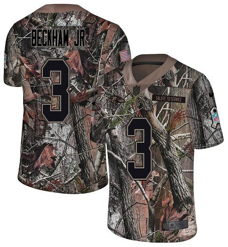 Ravens #3 Odell Beckham Jr. Camo Men's Stitched Limited Rush Realtree Jersey