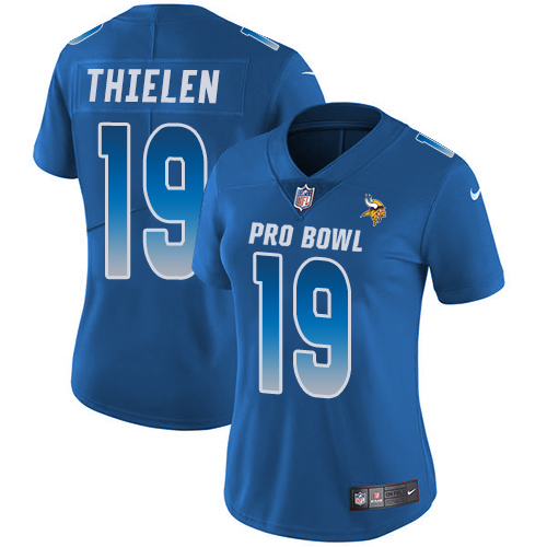 Vikings #19 Adam Thielen Royal Women's Stitched Limited NFC 2019 Pro Bowl Jersey