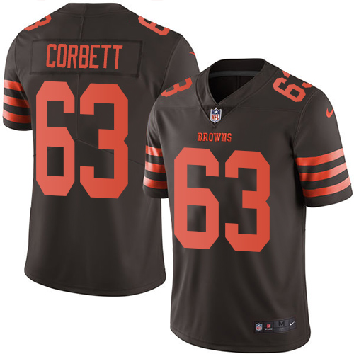 Cleveland Browns #63 Austin Corbett Brown Men's Stitched Limited Rush Jersey Men's