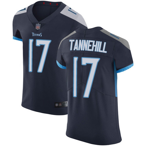 Titans #17 Ryan Tannehill Navy Blue Team Color Men's Stitched Vapor Untouchable Elite Jersey