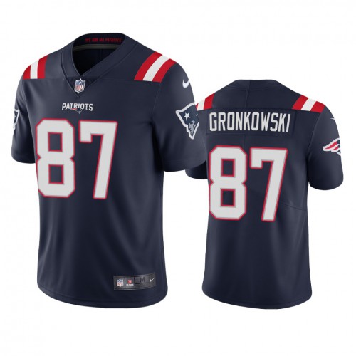 New England New England Patriots #87 Rob Gronkowski Men's Navy 2020 Vapor Limited Jersey Men's