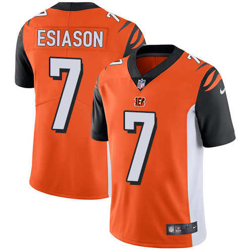 Cincinnati Bengals #7 Boomer Esiason Orange Alternate Men's Stitched Vapor Untouchable Limited Jersey Men's