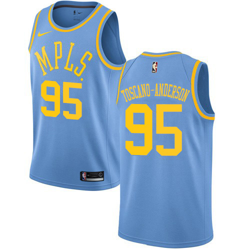 Los Angeles Lakers #95 Juan Toscano-Anderson Royal Blue Swingman Hardwood Classics Jersey Mens