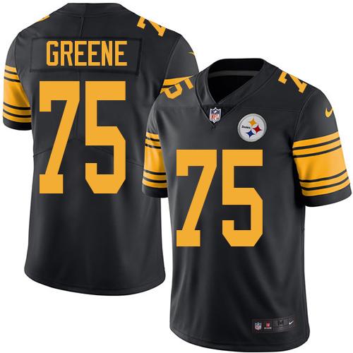Pittsburgh Steelers #75 Joe Greene Black Men's Stitched Limited Rush Jersey Men's