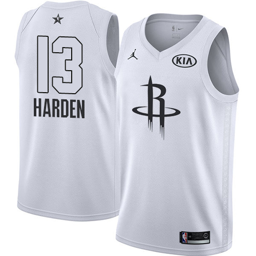 Houston Rockets #13 James Harden White Jordan Swingman 2018 All-Star Game Jersey Mens