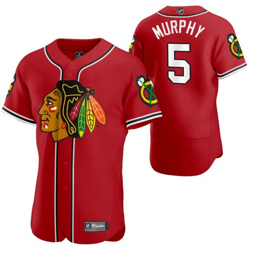 Chicago Chicago Blackhawks #5 Connor Murphy Men's 2020 x Crossover Edition Baseball Jersey Red Men's