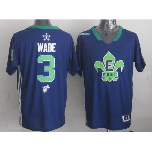 Miami Heat #3 Dwyane Wade Navy Blue 2014 All-Star Stitched Jersey Mens