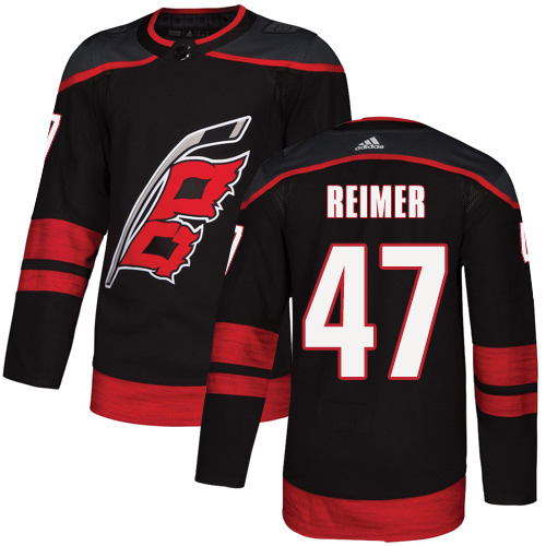 Adidas Carolina Hurricanes #47 James Reimer Black Alternate Authentic Stitched Youth Jersey Youth