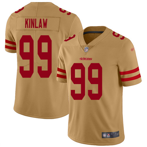 San Francisco 49ers #99 Javon Kinlaw Gold Men's Stitched Limited Inverted Legend Jersey Men's