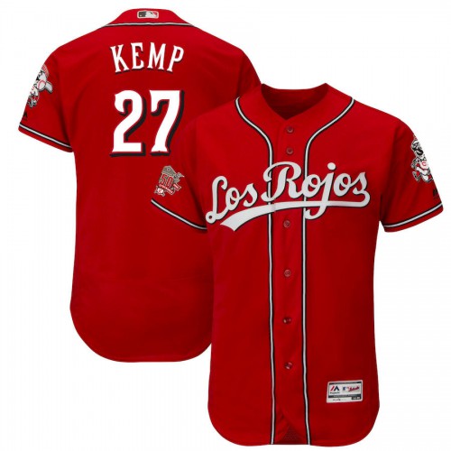 Cincinnati Cincinnati Reds #27 Matt Kemp Majestic Alternate Authentic Collection Flex Base Player Jersey Scarlet Men's